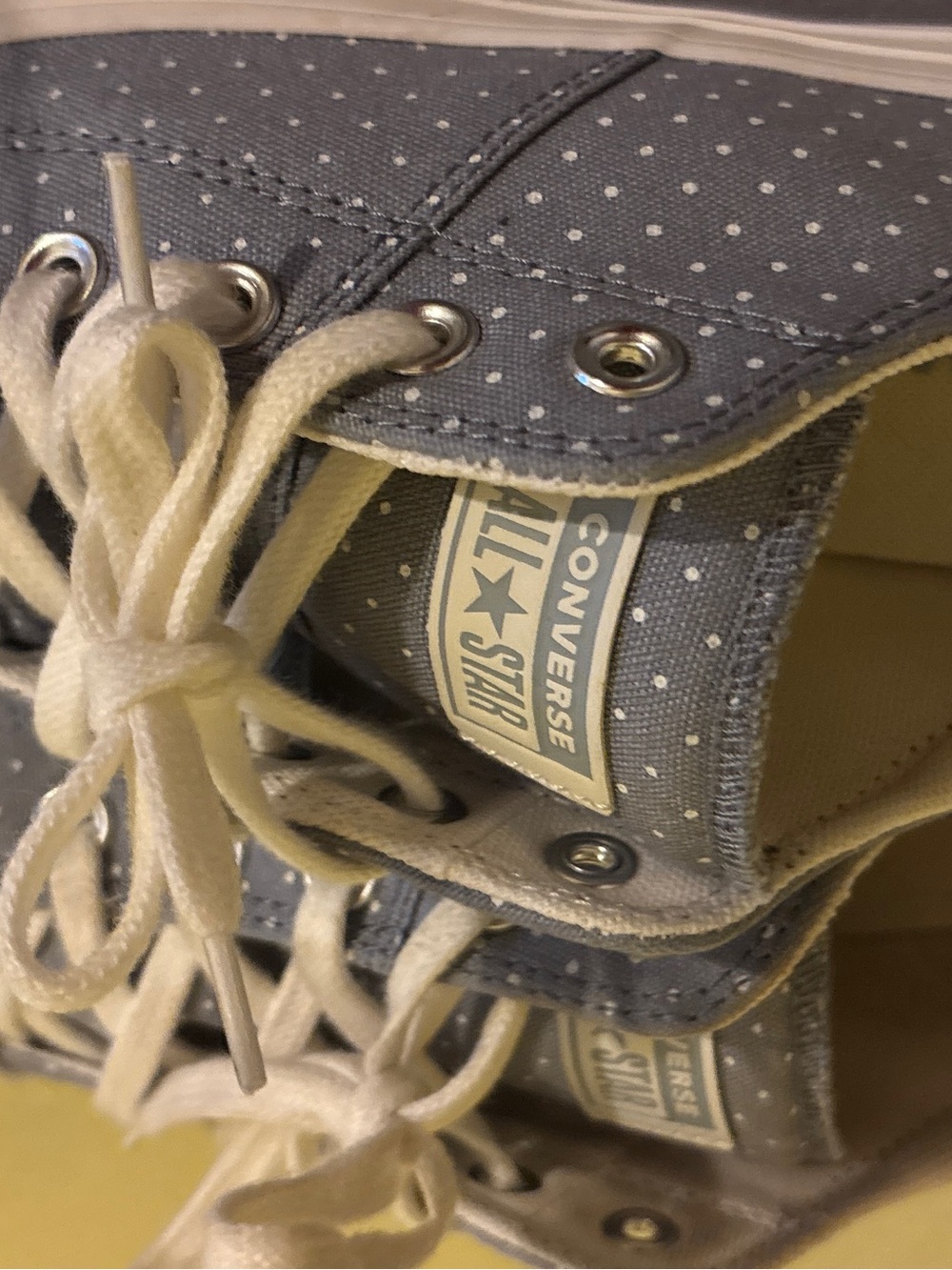 Converse All Star Low-Top Sneakers - Gray with White Polka Dots - Picture 8 of 8